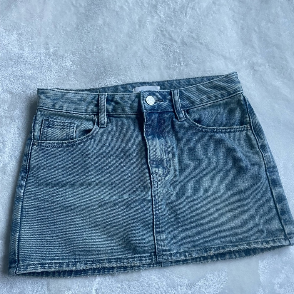 PacSun Faded Blue Mini Skirt